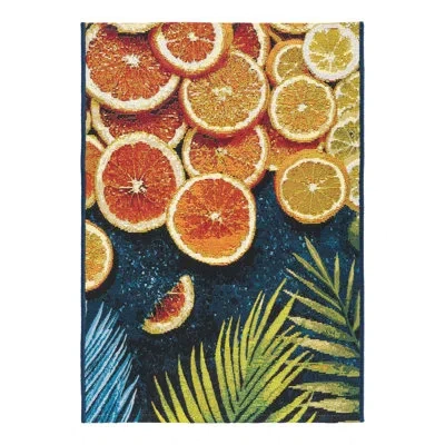 Unique Loom Outdoor Coastal Indoor/outdoor Area Rug In Blue;red;yellow;pink;ivory;orange