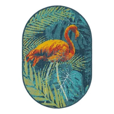 Unique Loom Outdoor Coastal Indoor/outdoor Area Rug In Blue;red;yellow;pink;ivory;orange