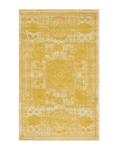 Unique Loom Wells Rug In Yellow