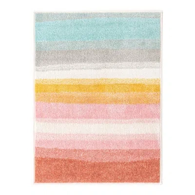 Unique Loom Whimsy Rug In Red;yellow;teal