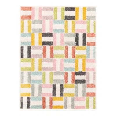 Unique Loom Whimsy Rug In Red;yellow;teal