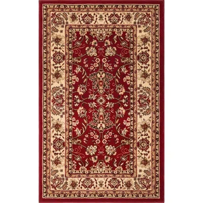 Unique Loom Zayandeh Oriental Area Rug In Rust In Red
