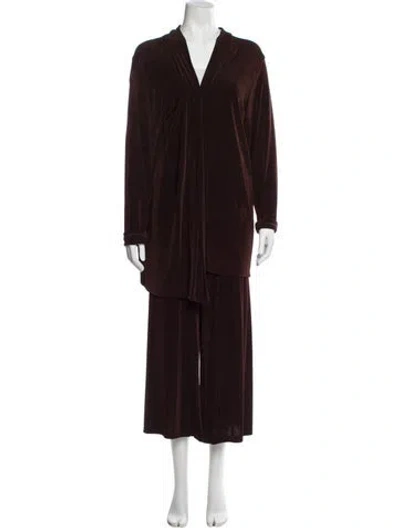 Pre-owned Unique Pant Set In Brown