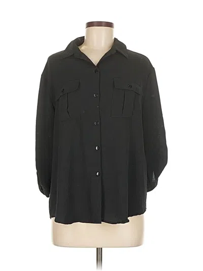 Pre-owned Unique Spectrum 3/4 Sleeve Blouse In Black