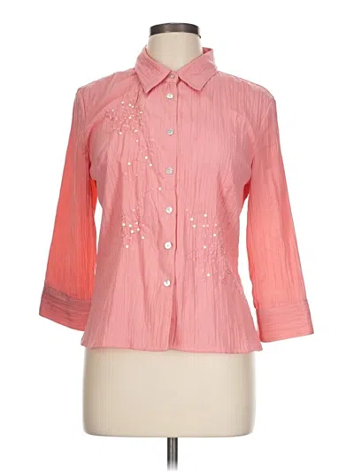 Pre-owned Unique Spectrum 3/4 Sleeve Blouse In Pink