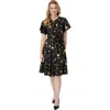 Unique Vintage 1930s Swing Dress In Black