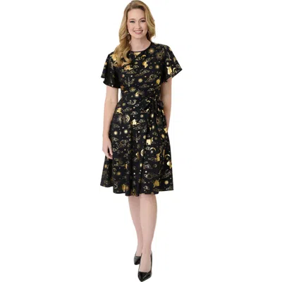 Unique Vintage 1930s Swing Dress In Black