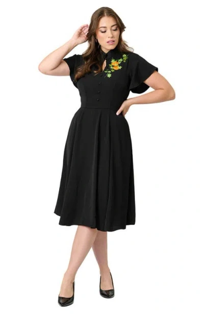 Unique Vintage 1940s Baltimore Swing Dress In Multi