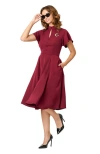 Unique Vintage 1940s Baltimore Swing Dress In Red