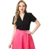 Unique Vintage 1940s Notched Collar Blouse