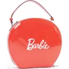 Unique Vintage 1950s Leatherette Commuter Set Circle Bag In Red