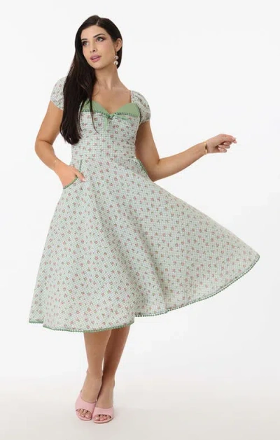 Unique Vintage 1950s Sweetheart Swing Dress
