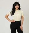 Unique Vintage 1950s Tie Cuff Blouse In Neutral