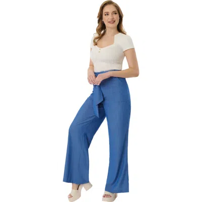 Unique Vintage 1950s Wide Leg Trousers In Blue