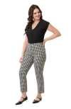 Unique Vintage 1960s Cigarette Pants In Black/white Gingham