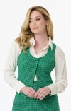 Unique Vintage 1960s Scoop Neck Vest In Green