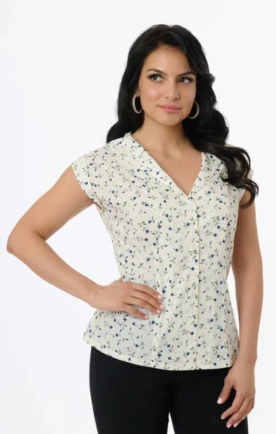 Unique Vintage 1960s Twill Sleeveless Blouse