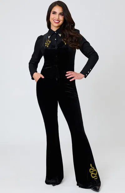 Unique Vintage 1970s Flare Pants In Black