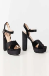 Unique Vintage 1970s Velvet Platforms In Black