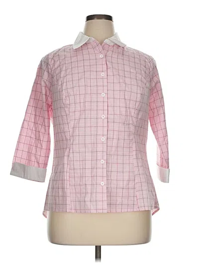 Pre-owned Unique Vintage 3/4 Sleeve Blouse In Pink