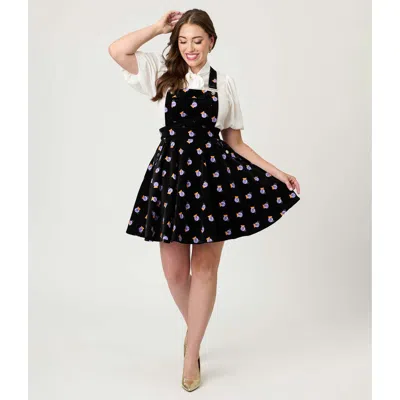 Unique Vintage Brionne Pinafore Skirt In Black