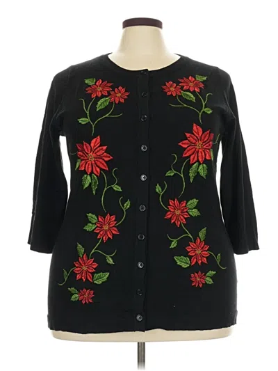 Pre-owned Unique Vintage Cardigan Sweater In Black