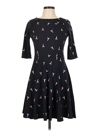 Pre-owned Unique Vintage Casual Dress In Black
