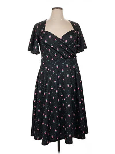 Pre-owned Unique Vintage Casual Dress In Black
