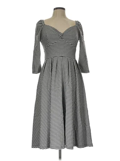 Pre-owned Unique Vintage Casual Dress In Gray