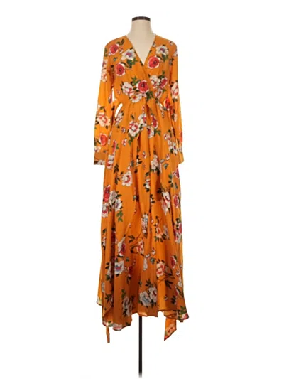 Pre-owned Unique Vintage Casual Dress In Orange