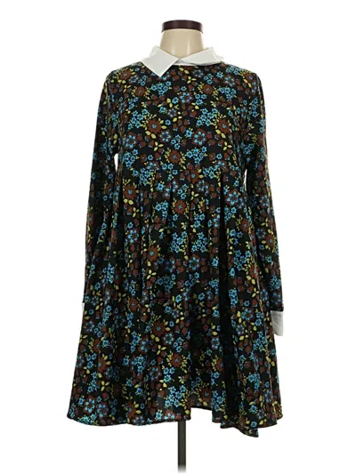 Pre-owned Unique Vintage Casual Dress In Teal