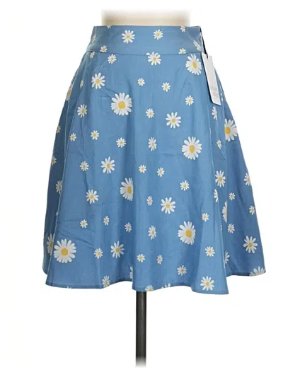 Unique Vintage Casual Skirt In Blue