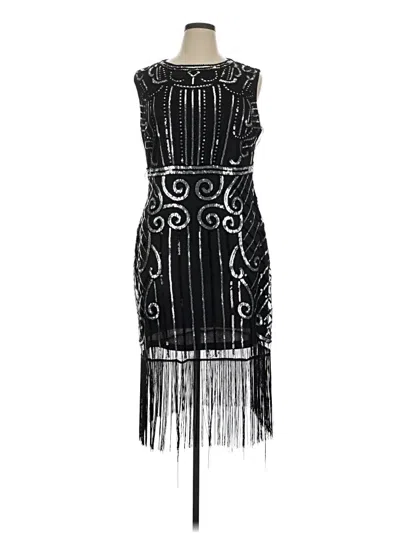 Pre-owned Unique Vintage Cocktail Dress In Black