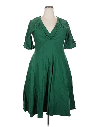 Pre-owned Unique Vintage Cocktail Dress In Green