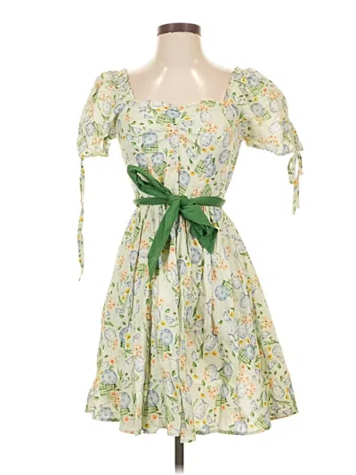 Pre-owned Unique Vintage Cocktail Dress In Green