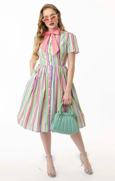 Unique Vintage Cora Swing Dress In Multi