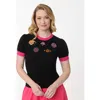Unique Vintage Embroidered Sweater In Black