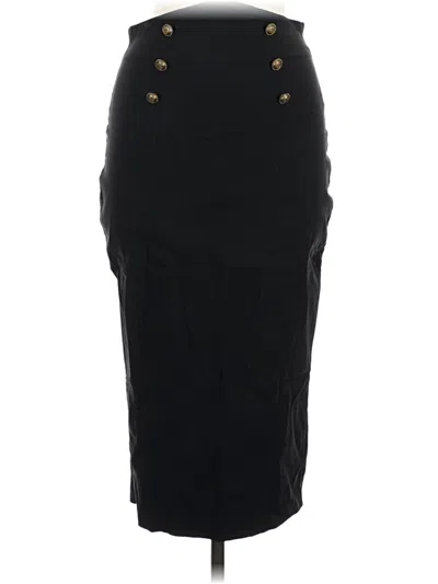 Pre-owned Unique Vintage Formal Skirt In Black