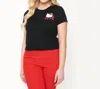 Unique Vintage Hello Kitty Crop Tee In Black In Black