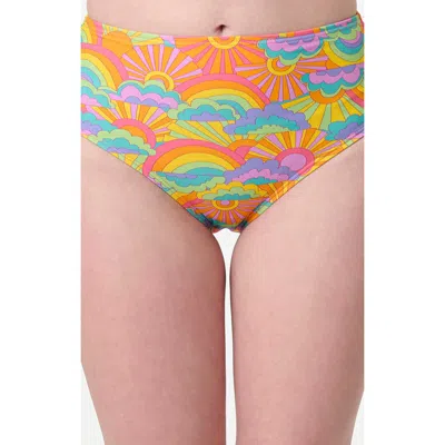 Unique Vintage High Leg Daphne Swim Bottoms In Multi