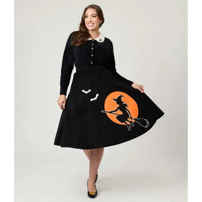 Unique Vintage High Waist Soda Shop Swing Skirt In Multi