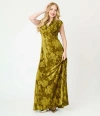 Unique Vintage Hooded Maxi Dress In Gray