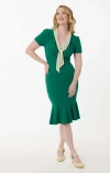 Unique Vintage Knit Holloway Peplum Wiggle Dress