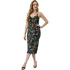 Unique Vintage Leilani Sleeveless Sarong Dress In Green