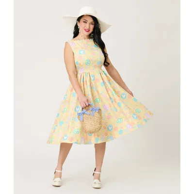 Unique Vintage Livvie Swing Dress In Multi