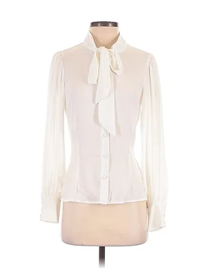 Pre-owned Unique Vintage Long Sleeve Blouse In Ivory