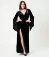 Unique Vintage Maxi Dress In Black
