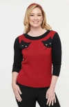 Unique Vintage Minou Sweater In Burgundy
