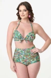 Unique Vintage Monroe Halter Bikini Top