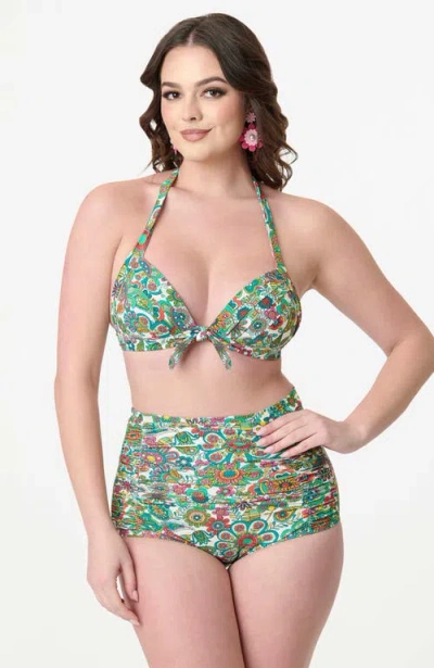 Unique Vintage Monroe Halter Bikini Top